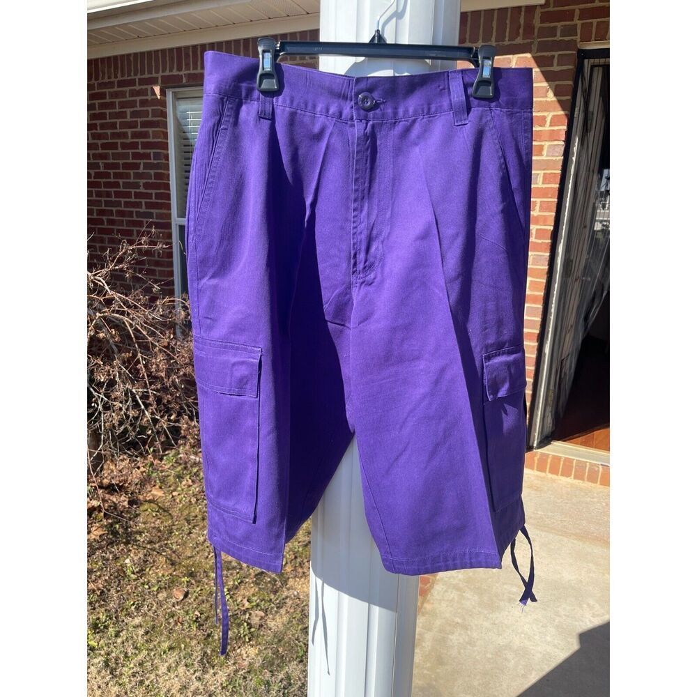 Men's Purple Cargo Shorts